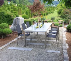 Acamp Gartenmöbel-Set Ausziehtisch Auris und Stapelstuhl Auris, 7-teilig