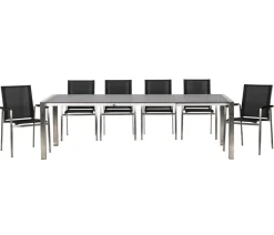 Acamp Gartenmöbel-Set Ausziehtisch Auris und Stapelstuhl Auris, 7-teilig