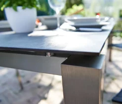Acamp Gartenmöbel-Set Keramiktisch Auris und Stapelstuhl Auris, 5-teilig