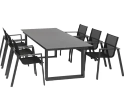 Acamp Gartenmöbel-Set Tisch Hollywood und Stapelstuhl Hollywood, 7-teilig