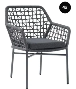 Acamp Stapelsessel Rom, 4er-Set
