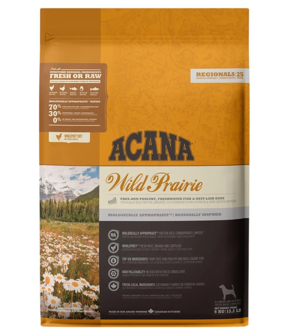 ACANA Trockenfutter für Hunde Regionals Dog Wild Prairie, Adult, Huhn & Truthahn
