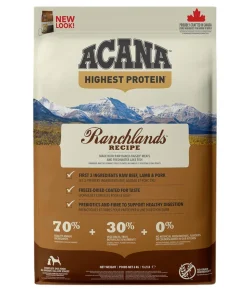 ACANA Trockenfutter für Hunde Regionals Dog Ranchlands, Adult, Rind & Lamm
