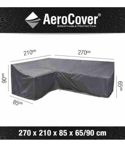 AeroCover Loungesethülle L-Form, 270 links x210x85xH 65/90 cm
