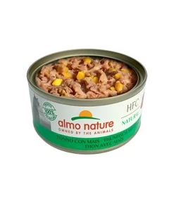 almo nature Nassfutter für Katzen HFC Natural, Thunfisch mit Mais, 24 x 70 g
