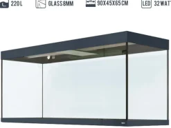amtra Aquarium ALUX 220 LED, ca. B90/H65/T45 cm, 220 l