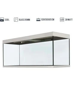 amtra Aquarium ALUX 330 LED, ca. B120/H65/T50 cm, 330 l