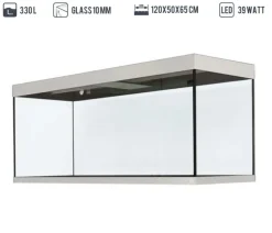 amtra Aquarium Kombination ALUX 330 LED, ca. B120/H148/T50 cm, 330 l