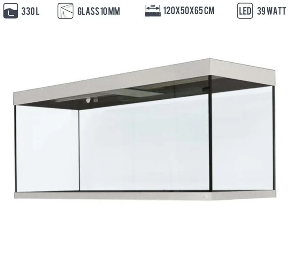 amtra Aquarium Kombination ALUX 330 LED, ca. B120/H148/T50 cm, 330 l