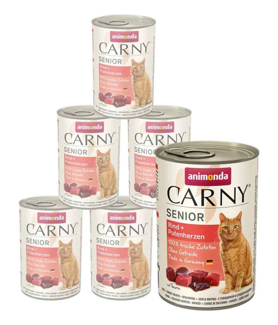 animonda CARNY® Nassfutter für Katzen Senior, 6 x 400 g