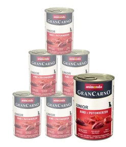 animonda GRANCARNO® Nassfutter für Hunde Junior, 6 x 400 g/800 g