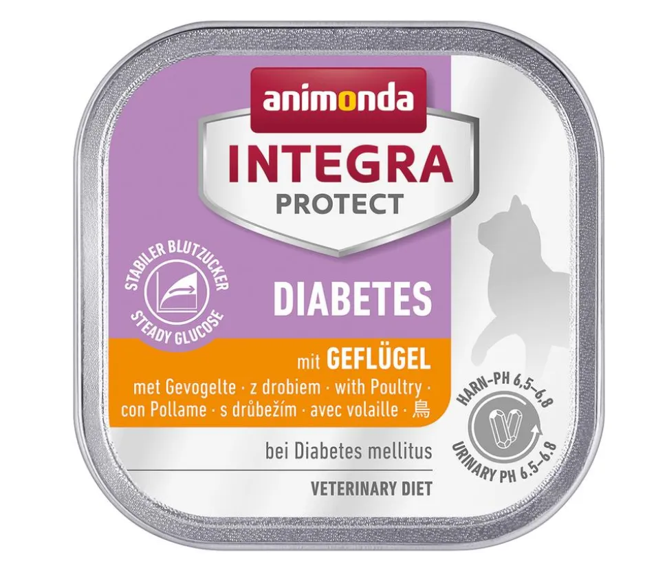 animonda INTEGRA PROTECT Nassfutter für Katzen Diabetes Adult, Geflügel, 16 x 100 g