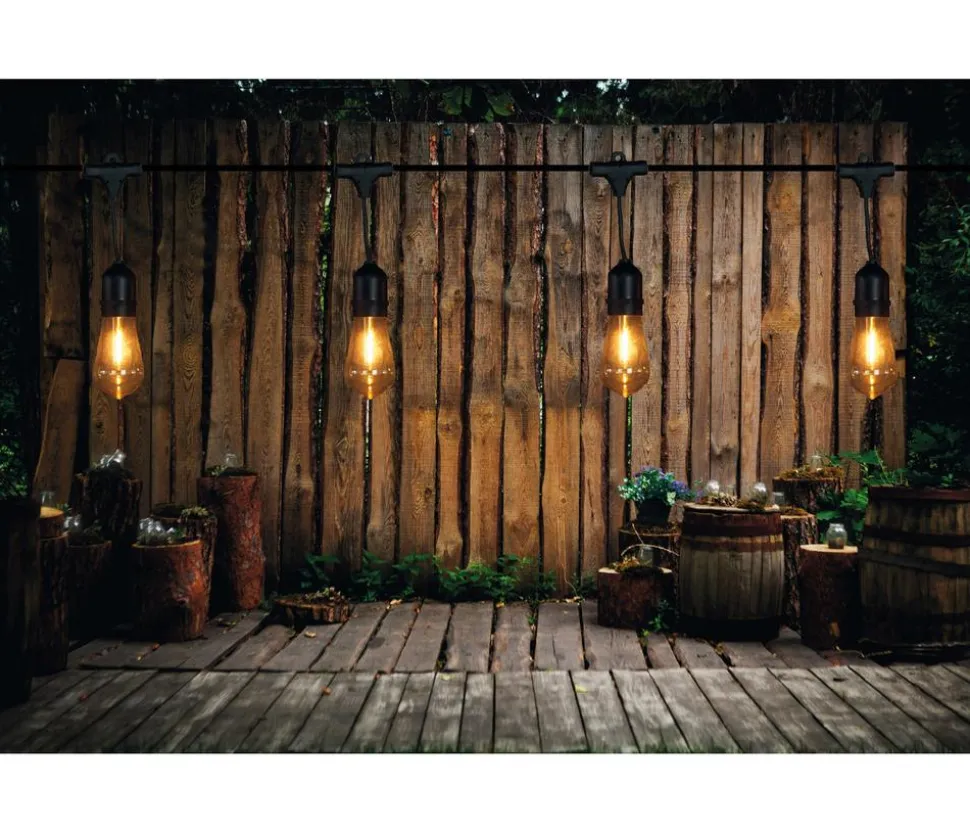 Anna's Collection LED-Lichterkette Retro, warmweiß, 10 LEDs