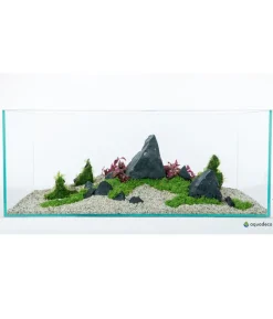 aquadeco Aquariumdeko Set Schwarzer Felsen