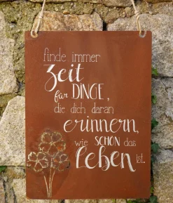 Badeko Metall-Dekotafel Erinnern, ca. H30 cm