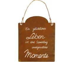 Badeko Metall-Tafel Momente, B25/H30 cm