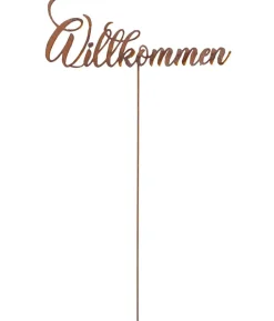 Badeko Metall-Topfstecker Willkommen, ca. H39,5 cm