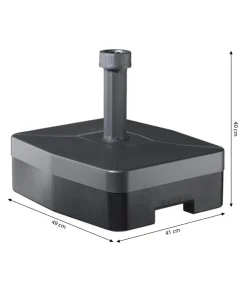 beo Kunststoff Schirmständer mit Rollen, 30 Liter, ca. B41/H40/T49 cm