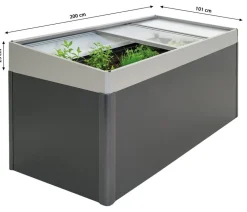 Biohort Frühbeetaufsatz 2x1, ca. B200,2/H28,5/T101,8 cm