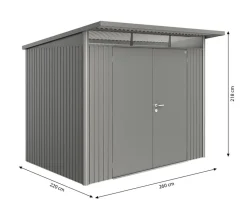 Biohort Gerätehaus AvantGarde® A5, ca. B260/H218/T220 cm