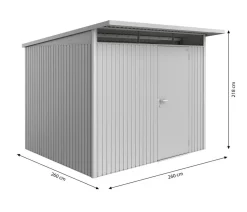 Biohort Gerätehaus AvantGarde® A5, ca. B260/H218/T220 cm