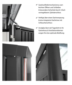 Biohort Gerätehaus AvantGarde® A7, ca. B260/H217/T300 cm