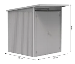 Biohort Gerätehaus AvantGarde® A1, ca. B180/H250/T220 cm