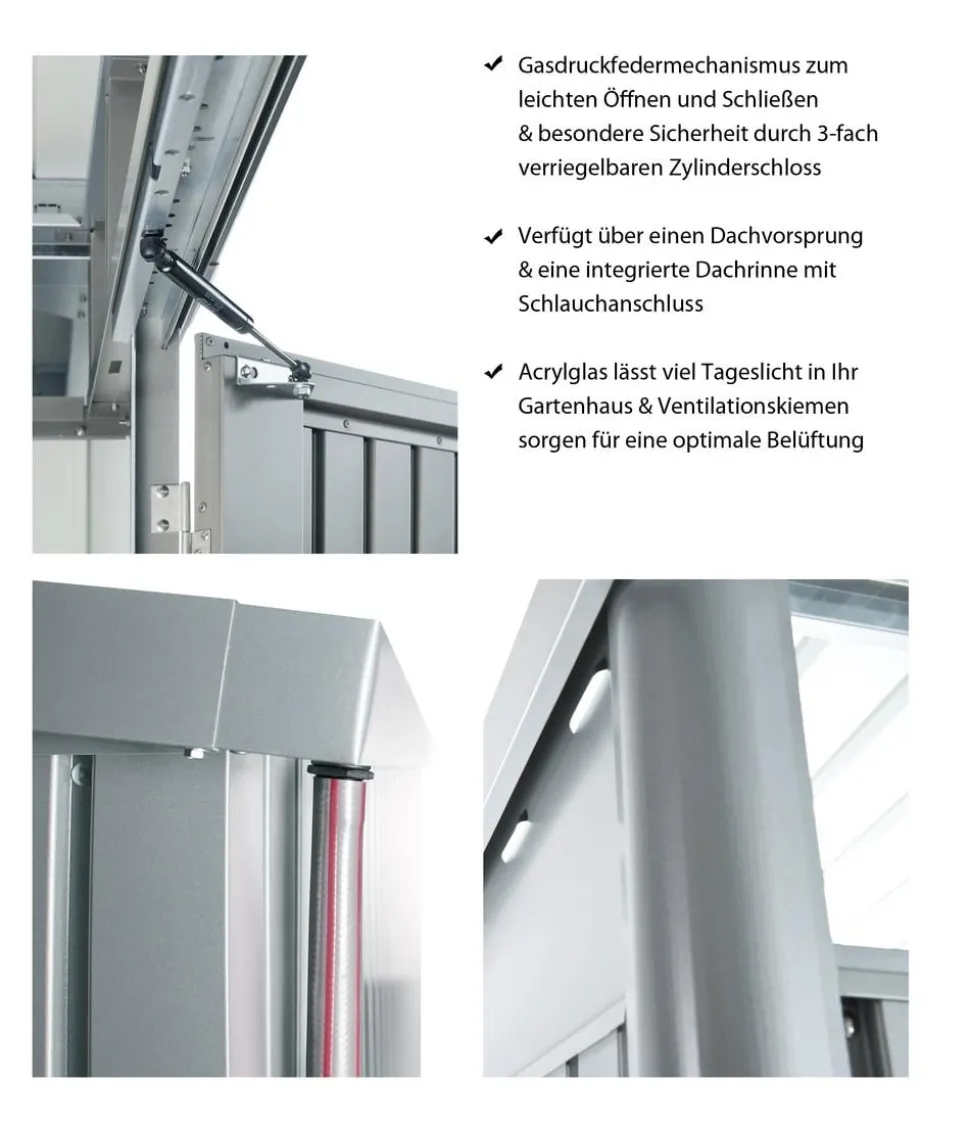 Biohort Gerätehaus AvantGarde® A1, ca. B180/H250/T220 cm
