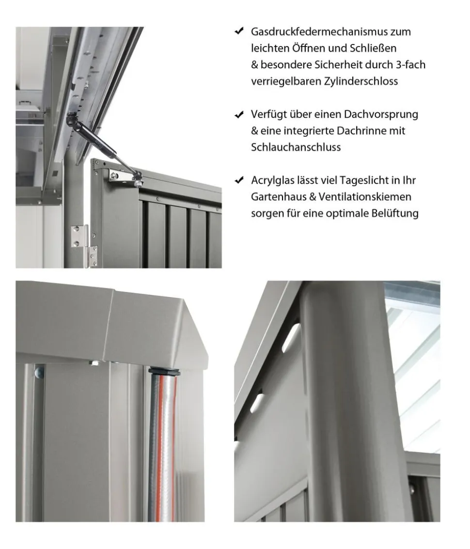 Biohort Gerätehaus AvantGarde® Gr. A2, ca. B180/H218/T260 cm