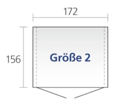Biohort Gerätehaus Europa 2, ca. B172/H196/T156 cm