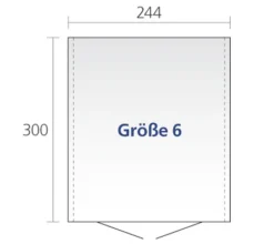 Biohort Gerätehaus Europa 6, ca. B244/H203/T300 cm
