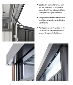 Biohort Gerätehaus HighLine H3, ca. B275/H222/T235 cm