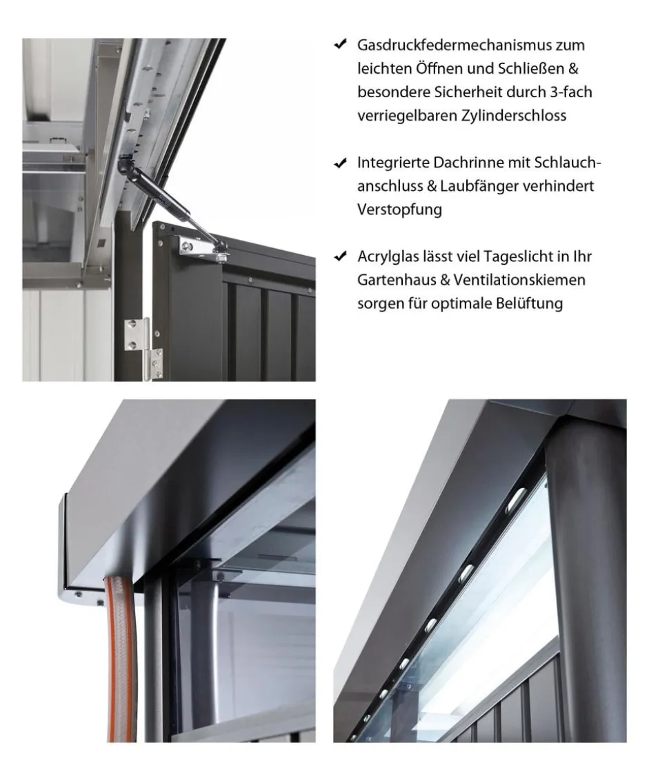 Biohort Gerätehaus HighLine H3, ca. B275/H222/T235 cm