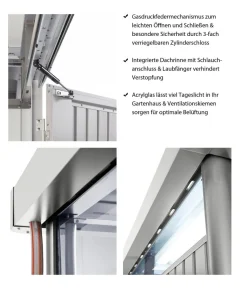 Biohort Gerätehaus HighLine H3, ca. B275/H222/T235 cm