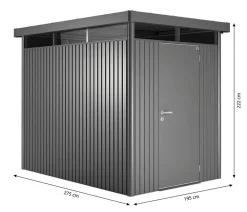 Biohort Gerätehaus HighLine H2, ca. B275/H222/T195 cm