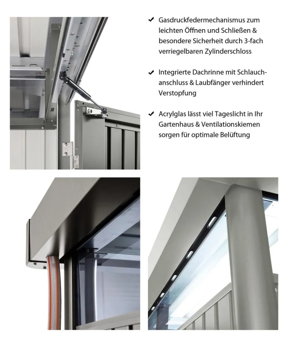 Biohort Gerätehaus HighLine H1, ca. B275/H222/T155 cm