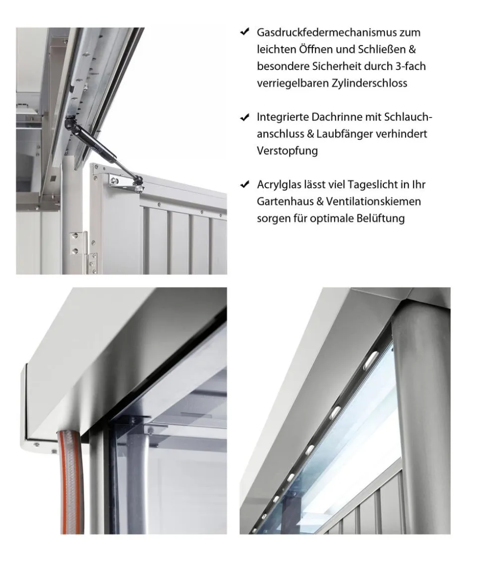 Biohort Gerätehaus HighLine HS, ca. B155/H222/T275 cm