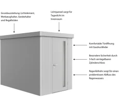 Biohort Gerätehaus Neo 3A, ca. B180/H222/T292 cm