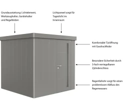 Biohort Gerätehaus Neo 2B, ca. B236/H222/T236 cm