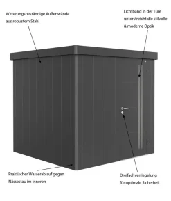 Biohort Gerätehaus Neo 2B, ca. B236/H222/T236 cm
