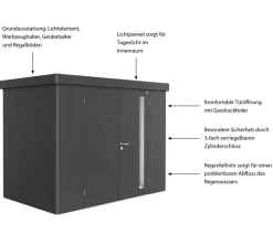 Biohort Gerätehaus Neo 1C, ca. B292/H222/T180 cm