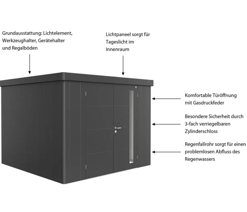 Biohort Gerätehaus Neo 3C, ca. B292/H222/T292 cm