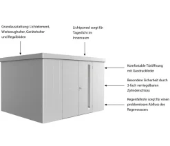 Biohort Gerätehaus Neo 3D, ca. B348/H222/T292 cm