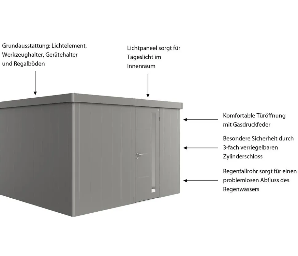 Biohort Gerätehaus Neo 2D, ca. B348/H222/T236 cm