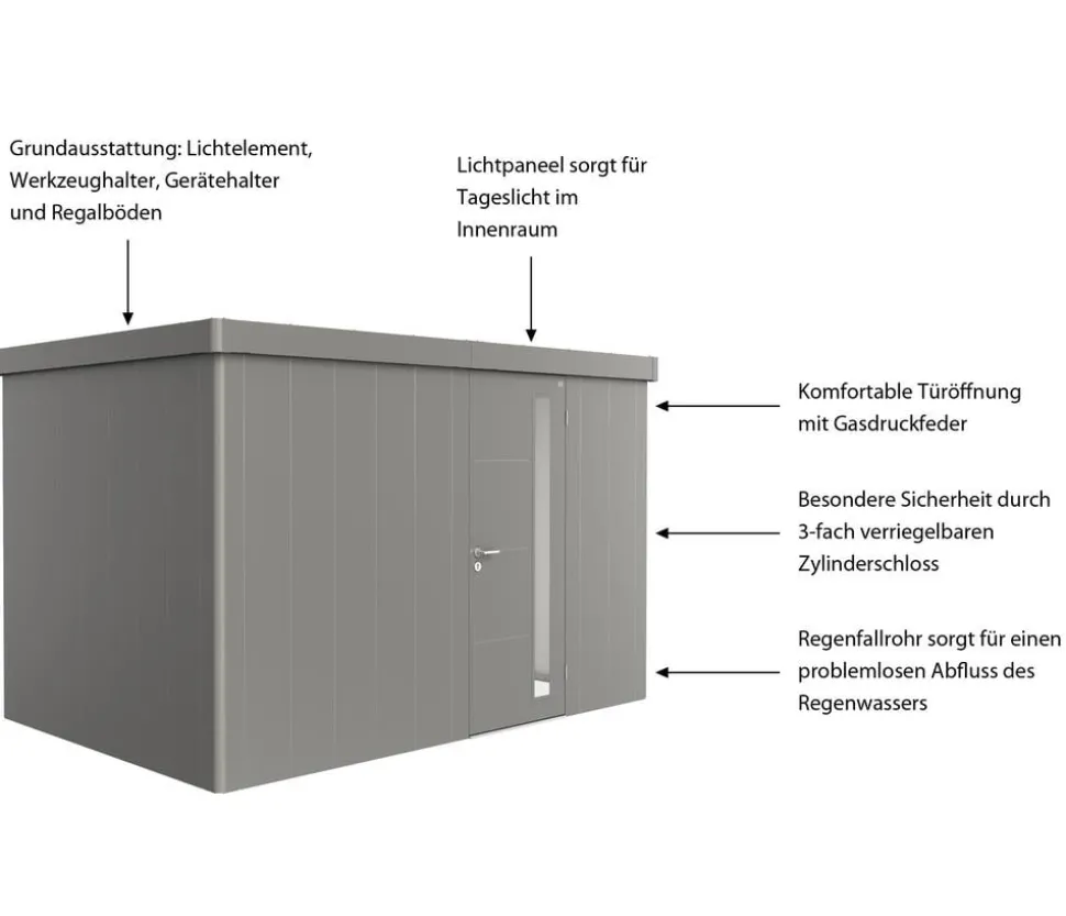 Biohort Gerätehaus Neo 4D, ca. B348/H222/T348 cm