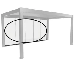 Biohort Glasschiebewand für Pergolen Klarglas 6 m, ca. B568/H234,9/T6,9 cm