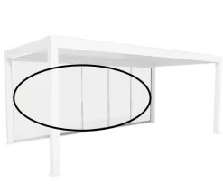 Biohort Glasschiebewand für Pergolen Klarglas 6 m, ca. B568/H234,9/T6,9 cm