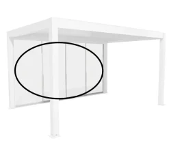 Biohort Glasschiebewand für Pergolen Klarglas 4,5 m, ca. B420/H234,9/T9 cm