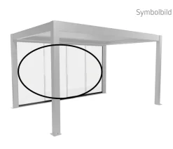 Biohort Glasschiebewand für Pergolen Klarglas 4 m, ca. B364,5/H234,9/T9 cm