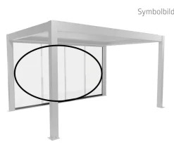 Biohort Glasschiebewand für Pergolen Klarglas 4 m, ca. B364,5/H234,9/T9 cm